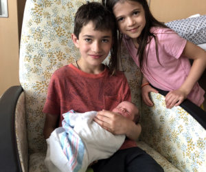 Elijah and Naomi with baby brother Jonah River Jamieson.