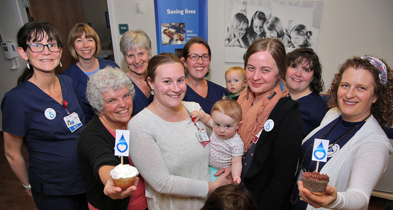 LincolnHealth nurses, providers, staff, and community members celebrate the opening of a human milk depot at LincolnHealth  Miles Maternity.