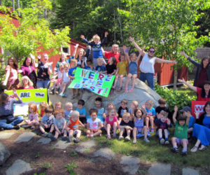 Coastal Kids Preschool celebrates after being selected by readers of Down East Magazine as the top preschool in Maine. (Photo courtesy Mimi Reeves)