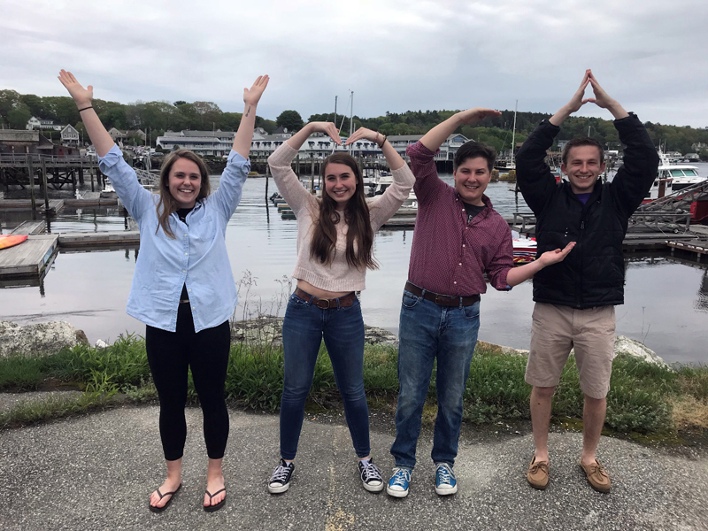 Counselors return for a fun summer of Y-Arts Camps: (from left) Jackie McLoon, Taylor Fish, Robo Bishop, and Rick Hilscher.