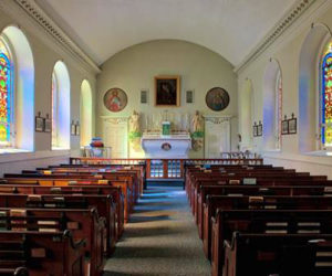 The interior of St. Patrick's Catholic Church.