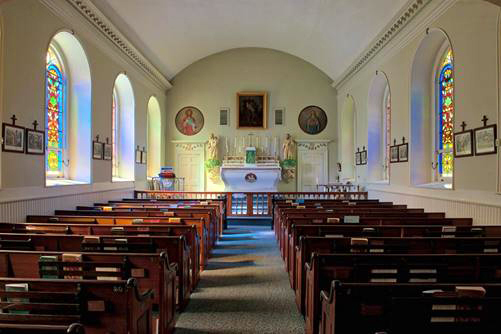 The interior of St. Patrick's Catholic Church.