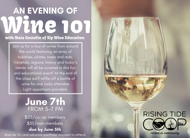 Wine 101 at Rising Tide Co-op - The Lincoln County News