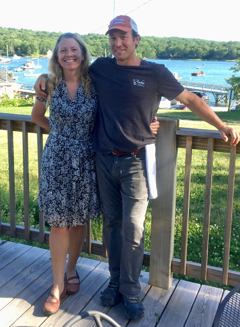Andrea and Dan Reny on the deck at The Anchor. (Photo courtesy Andrea Reny)