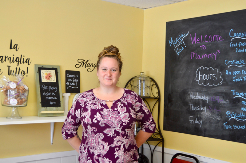 Mammy's Bakery owner Jessica Deshiro sells traditional Italian baked goods, sweet and savory, from a location near the intersection of Main Street and Route 1 in Damariscotta. (Johanna Neeson photo)