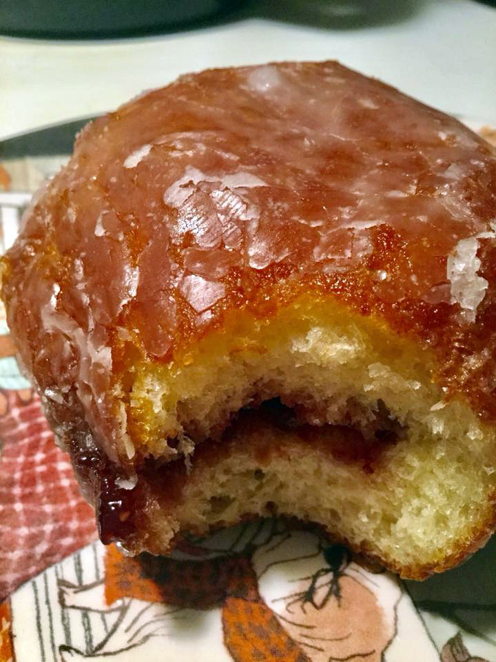 A Polish jelly donut at Old Time Donuts in Damariscotta. (Photo courtesy Old Time Donuts)