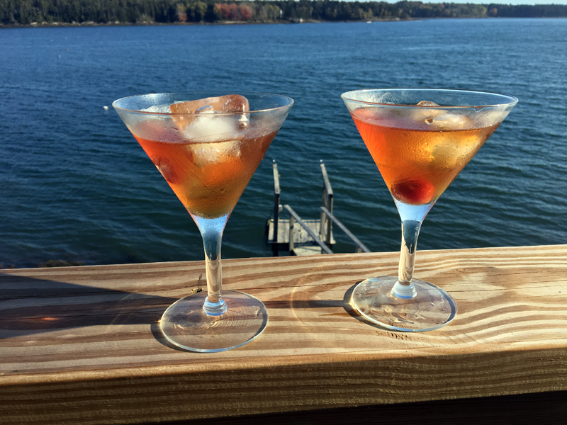 Manhattans on the St. George in Cushing. (Suzi Thayer photo)