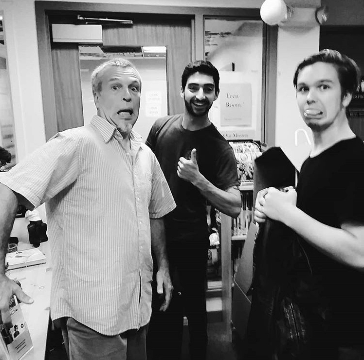 From left: Sumner Richards III, Ryan Tyler, and JohnHenry Eddyblouin backstage at River Company's "The Taming of the Shrew."