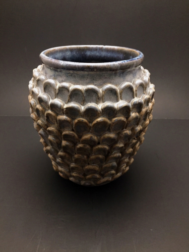 This handmade ceramic vase, by Todd Jubinville, can by seen at The Potters Shed on the Creamery Pier, which will be featuring a wheel-throwing demo by ceramicist Jubinville during Wiscasset Art Walk on Thursday, Aug. 30.