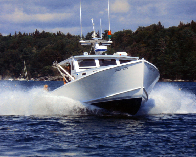 A 40-foot YB lobster boat built for Adam Gamage, of South Bristol.