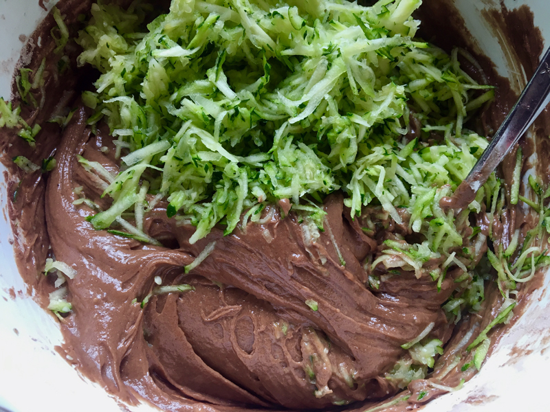 Whoever thought mixing zucchini into choco cake must have been high on something. But still. (Suzi Thayer photo)