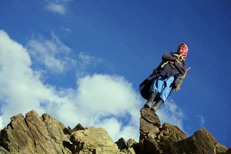 A scene from "The Shepherdess of the Glaciers."