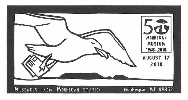 Monhegan Museum's commemorative 50-year postmark.