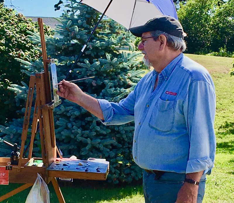 Will Kefauver paints en plein air.