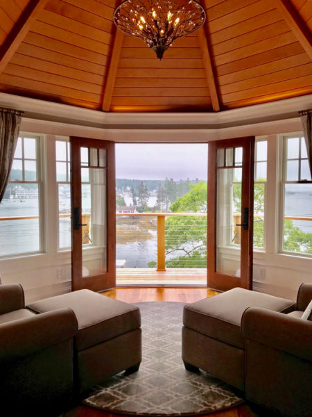 The view of Boothbay Harbor from Harbor Island View, at 101 Commercial St. (Photo courtesy Michelle Amero)