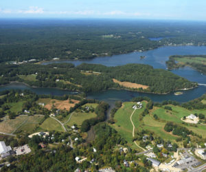 The upper Damariscotta River and Great Salt Bay from above, Monday, Sept. 17. (Jessica Picard photo)