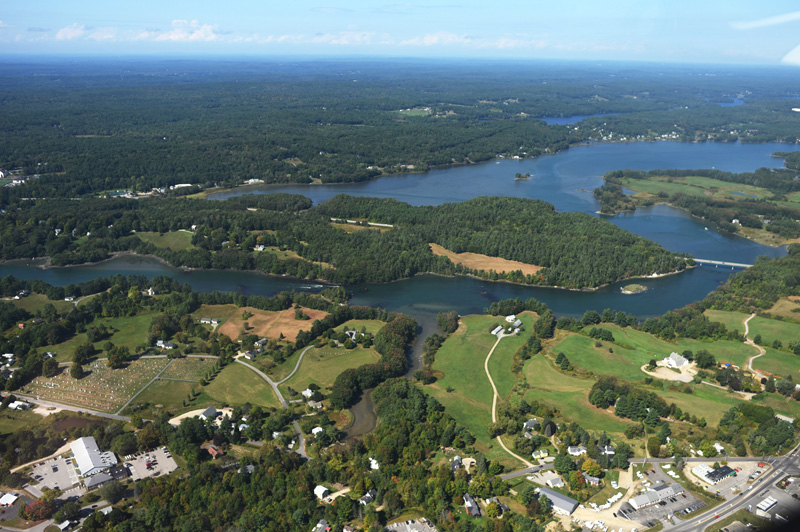 The upper Damariscotta River and Great Salt Bay from above, Monday, Sept. 17. (Jessica Picard photo)