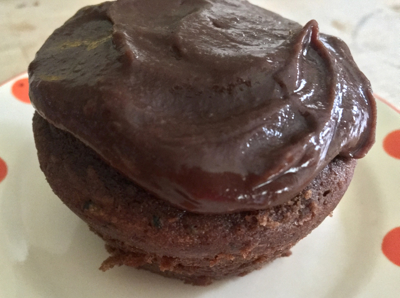 The choco zuke cupcake with dark choco boiled frosting I ate just before the cacio e pepe. (Suzi Thayer photo)