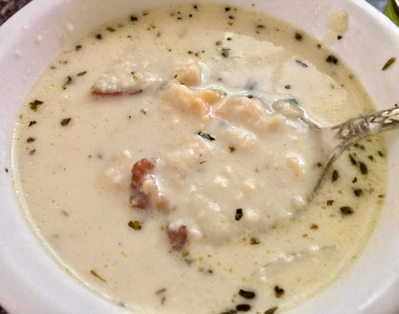 Bob Maroon's famous Chowder House clam chowder is awesome! (Suzi Thayer photo)