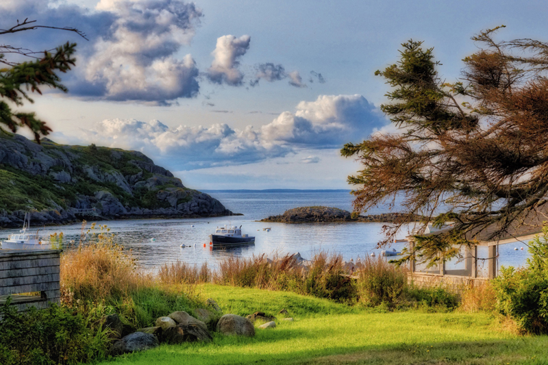 Â”Monhegan Harbor," a photograph by Ronn Orenstein.