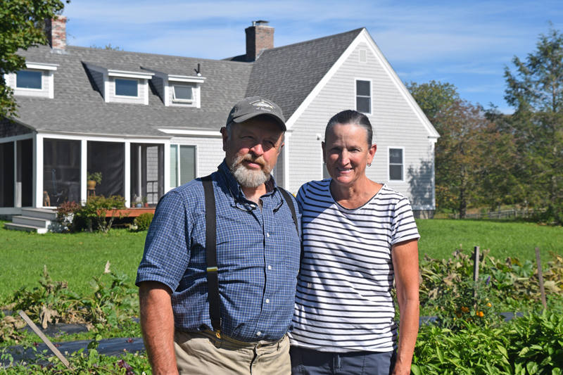 Don and Marcia Lyon own SeaLyon Farm on Route 218 in Alna. The Lyons are members of the United Farmer Veterans of Maine. (Jessica Clifford photo)