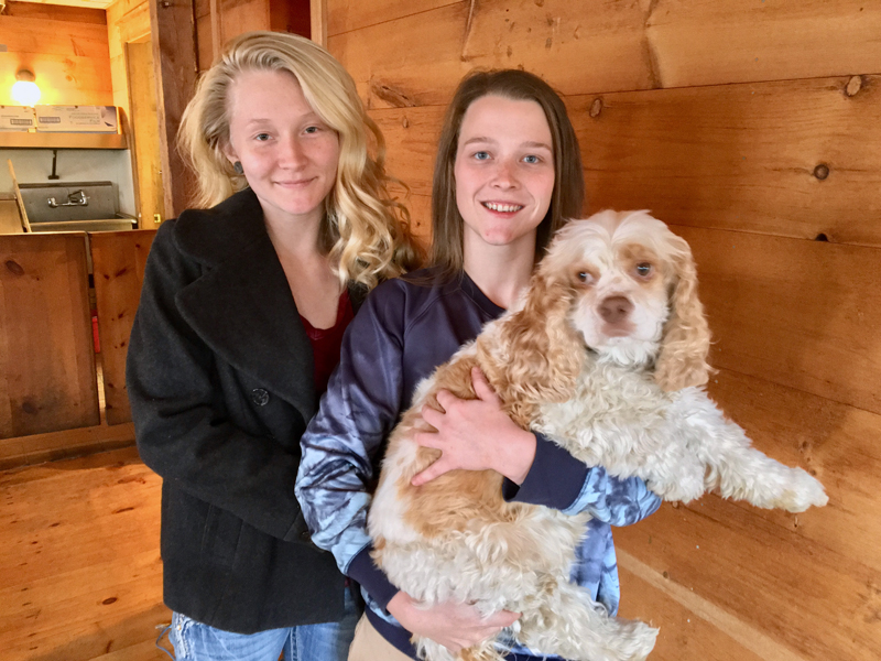 Tristan Smith (left) with Megan Jones and Brady, the restaurant's namesake. (Suzi Thayer photo)