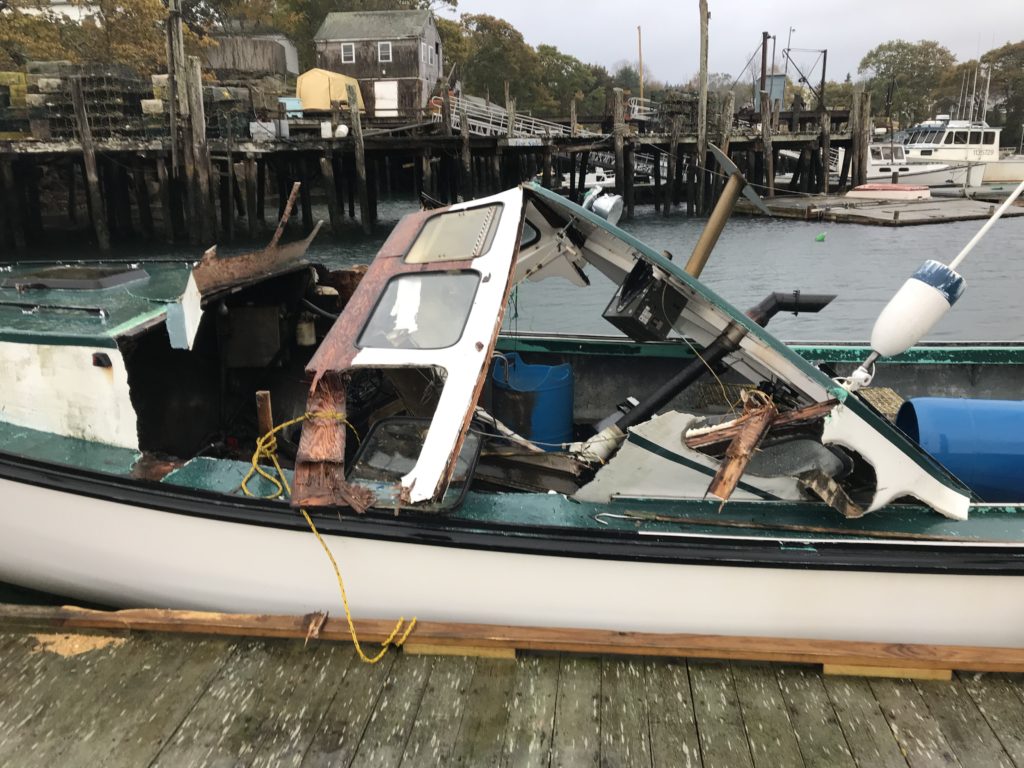 Lobster Boat Crashes Into South Bristol Bridge The Lincoln County News