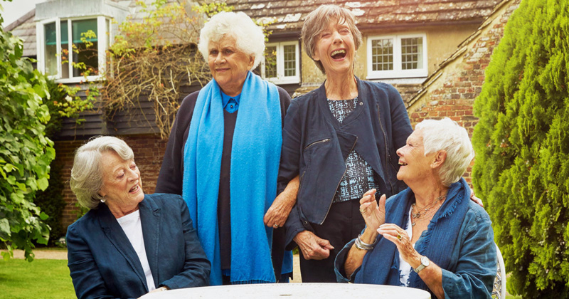 From left: "Tea with the Dames" stars Maggie Smith, Joan Plowright, Eileen Atkins, and Judi Dench.