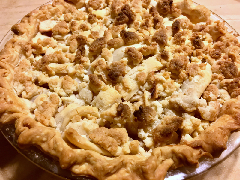 A whole apple crispie hot out of the oven. (Suzi Thayer photo)