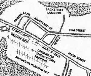 The town of Damariscotta has designated the area of the municipal parking lot behind Stars Fine Jewelry as short-term snowstorm parking.