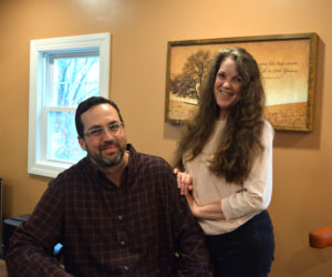Chiropractor Dr. Thomas White and Office Manager Annee White run Spine By Design. The practice recently moved to a permanent home in Damariscotta. (Jessica Clifford photo)