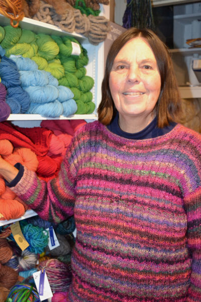 Elaine Eskesen, owner of Pine Tree Yarns. (Christine LaPado-Breglia photo)