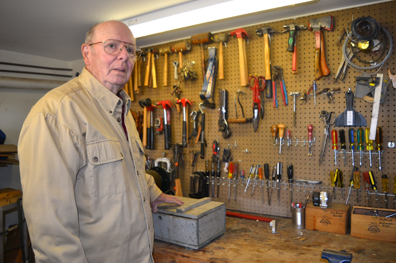 Dan Buckley in his basement workshop. (Christine LaPado-Breglia photo)