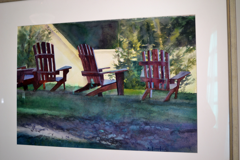 Marlene Loznicka's watercolor "Adirondacks." (Christine LaPado-Breglia photo)