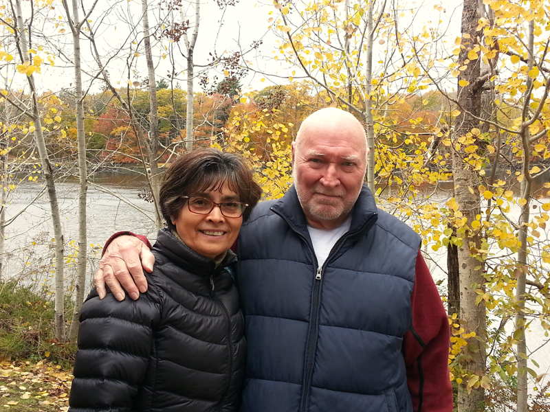 Natalia Jackson with her husband, Keith Jackson. A native of Panama, Natalia Jackson moved to South Bristol in 2015 and became a U.S. citizen in September. (Jessica Clifford photo)