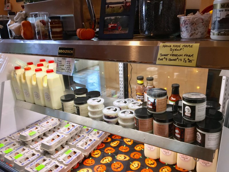 The deli case at Barstow Farms Country Store is full of fresh dairy products. (Suzi Thayer photo)