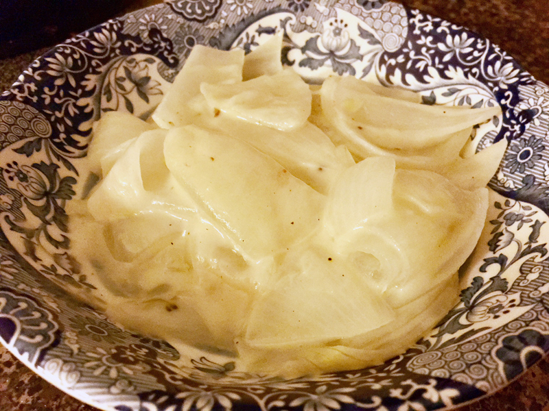 Creamed onions are a tradition at Thayer holiday meals. (Suzi Thayer photo)