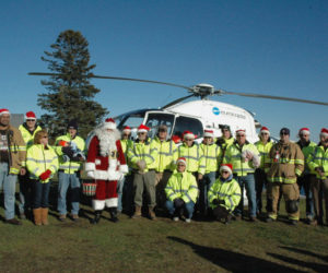 Flying Santa arrives at Pemaquid Point Lighthouse at 1 p.m. on Saturday, Dec. 8, weather permitting.