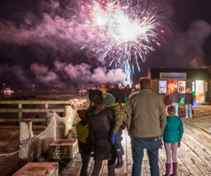 Fireworks on the Creamery Pier will welcome children and their families to Wiscasset Holiday Marketfest on Thursday, Dec. 6. Santa will make a visit and the Wiscasset Area Chamber of Commerce will offer cocoa and tasty treats. (Photo courtesy Bob Bond)