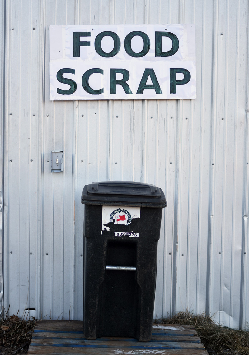 The Bristol-South Bristol Transfer Station now accepts food scraps, which Lincoln County Recycling will later sell as compost. (Jessica Picard photo)