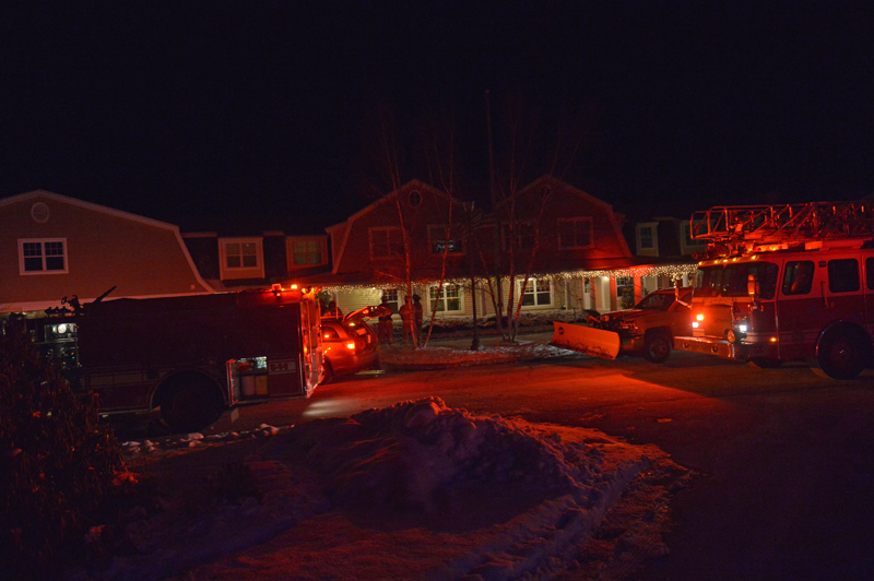 Firefighters respond to Chase Point Assisted Living in Damariscotta for a report of smoke in the hallway early Wednesday, Dec. 19. (Chris Roberts photo)