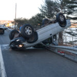 Black Ice Causes Rollover on Route 1 in Edgecomb