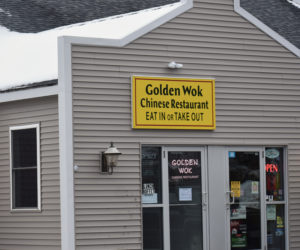 The entrance to the new location of the Golden Wok, a Chinese restaurant, at 25 Washington Road in Waldoboro. The restaurant was formerly in downtown Wiscasset. (Alexander Violo photo)