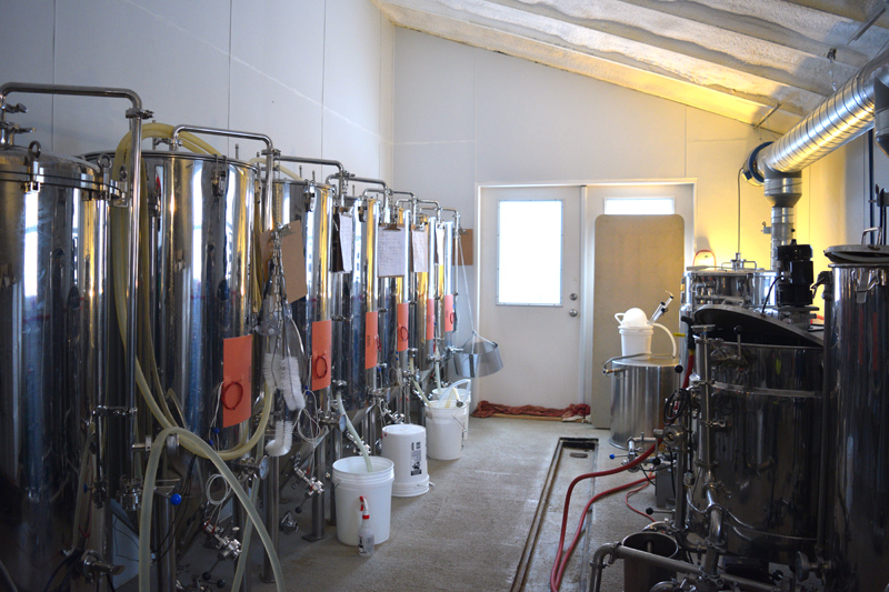 The brewing system at Sasanoa Brewing in Westport Island. (Jessica Clifford photo)