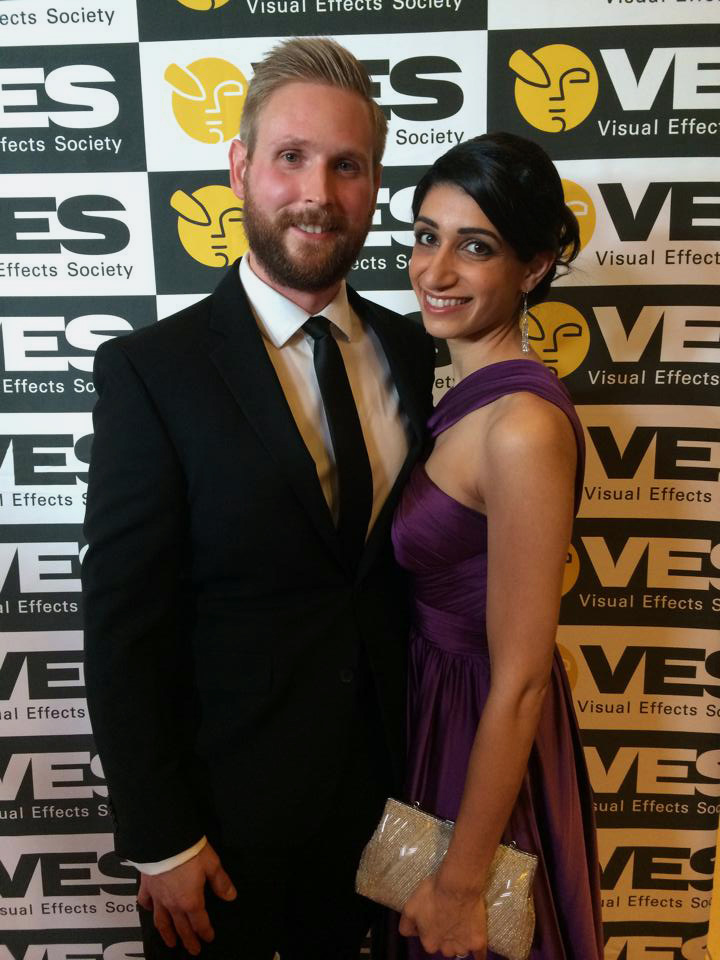 Austin Bonang and his wife, Sabrina Bonang, attend the Visual Effects Society Awards in 2015. After achieving success in the field of special effects, the Wiscasset High School graduate will soon make his directorial debut with a short film, "Pathosis." (Photo courtesy Allyson Klein)