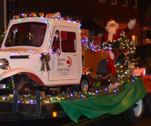 Louis Doe Home Center was voted the best business float for its entry in the Parade of Lights on Nov. 24. (Maia Zewert photo, LCN file)