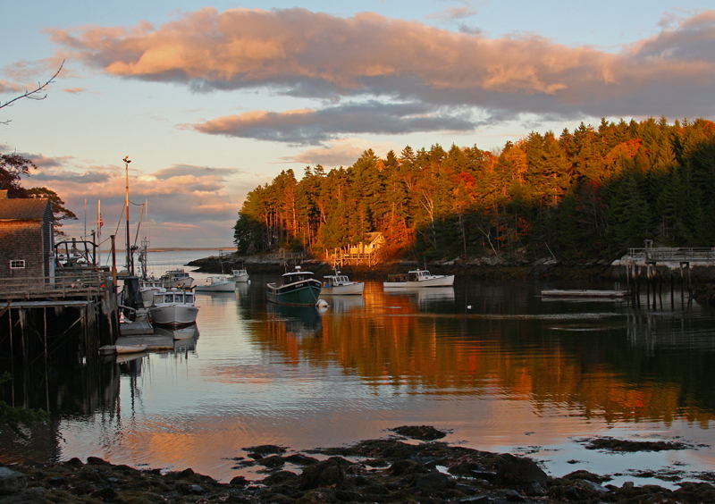 A photograph of Back Cove, New Harbor, by Beau Warring.