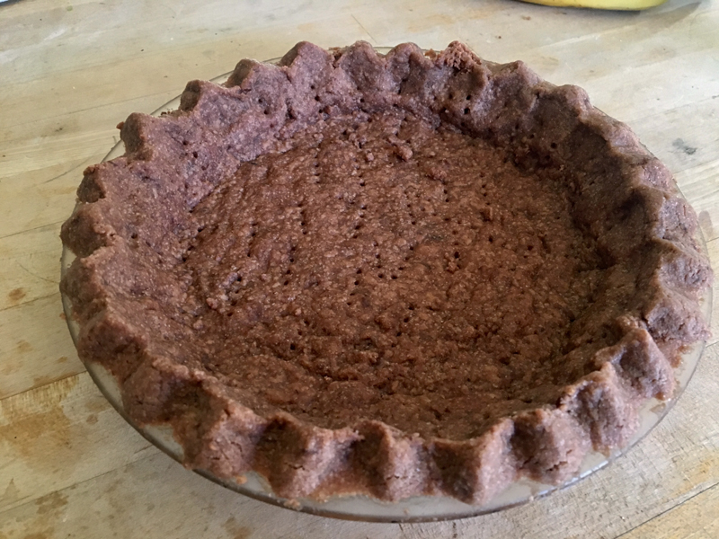 Chocolate shortbread crust is a breeze to make, believe it or not. (Suzi Thayer photo)