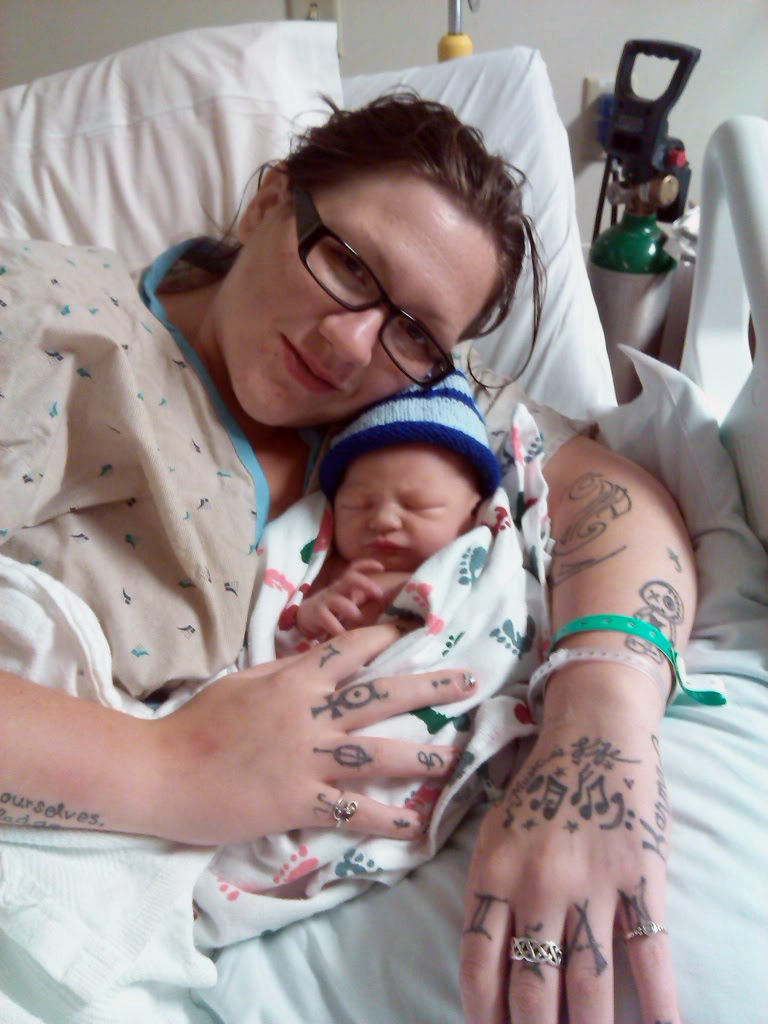 Miranda Gilman with her son, Keagan, on the day he was born in 2014. People talk about Maines overdoses, but they dont talk about pregnant moms, said Gilman, who is co-chapter leader of Sanford Young People in Recovery. There are a lot of us out there. If we can shed more light on this, it opens up more doors for other women. And it gives their babies a better chance. (Photo courtesy Miranda Gilman)