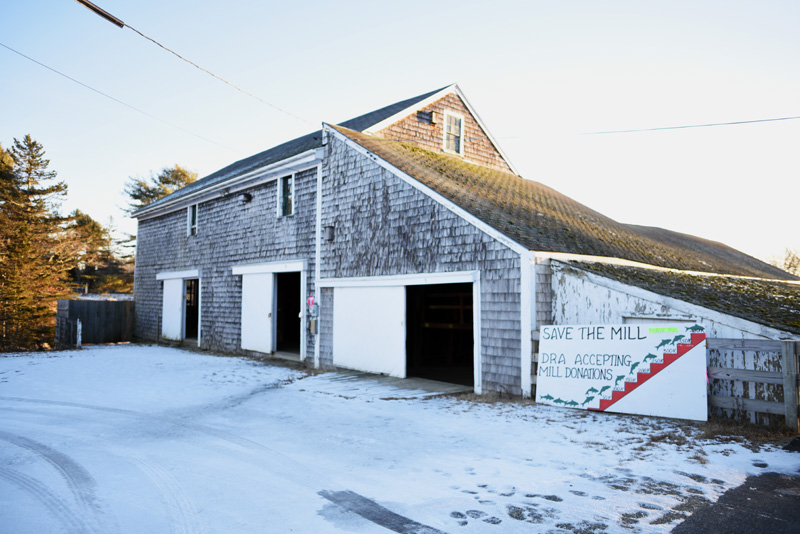 The three-story mill building at the Pemaquid Mill property. The Old Bristol Historical Society is considering potential uses of the building, including as a museum. (Jessica Picard photo)